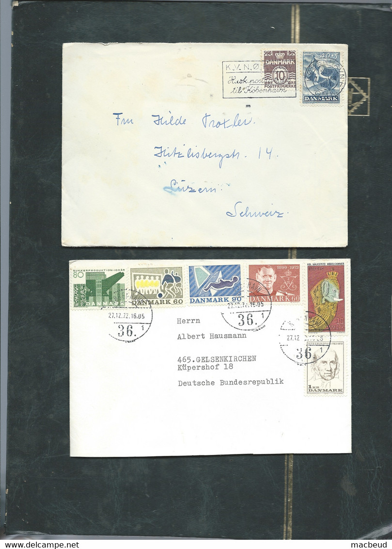 Lot De 4 Lettres Affranchies Par Timbres Du Danemark , Voir Les 4 Scans  Am237 - Other & Unclassified