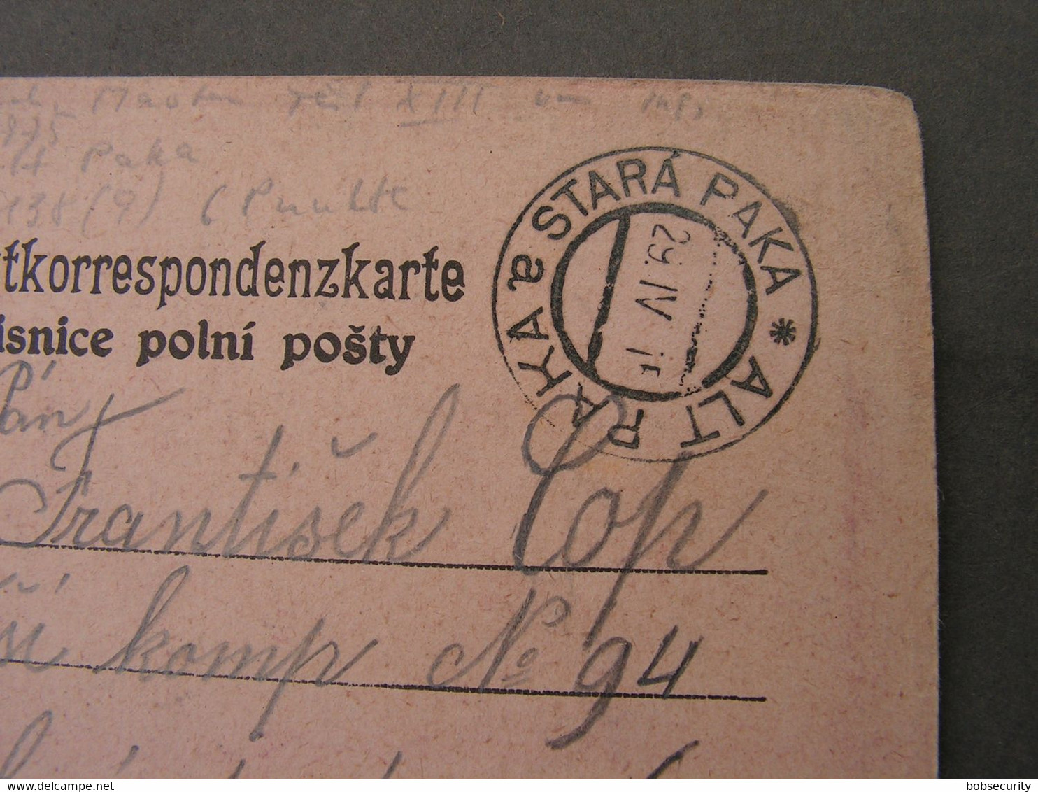 Stara Paka Feldposkarte 1911 Nach Karpaten !! - ...-1918 Préphilatélie