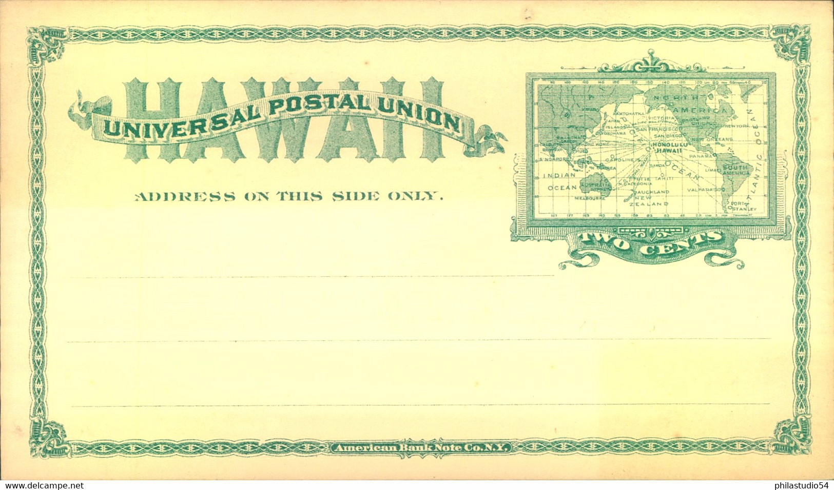 1894, 2 Cent Stationery Card Vf Unused (H6G No. 13 - Hawaii