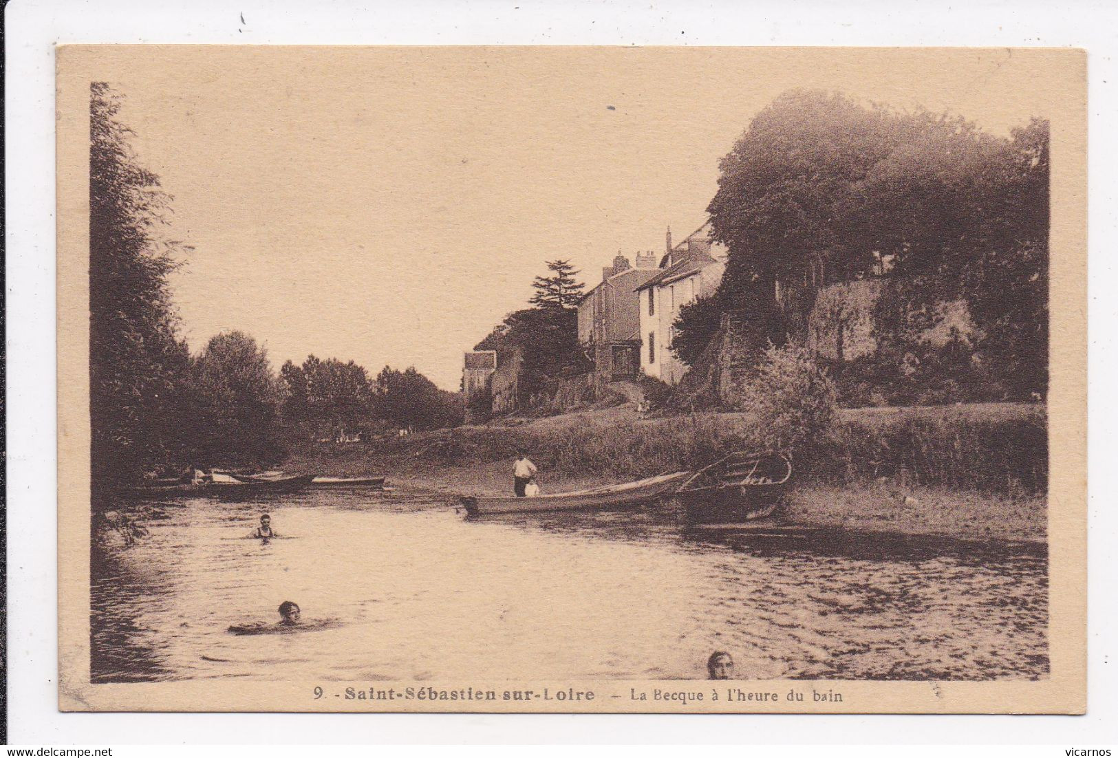 CP 44 SAIT SEBASTIEN SUR LOIRE La Becque à L'heure Du Bain - Saint-Sébastien-sur-Loire