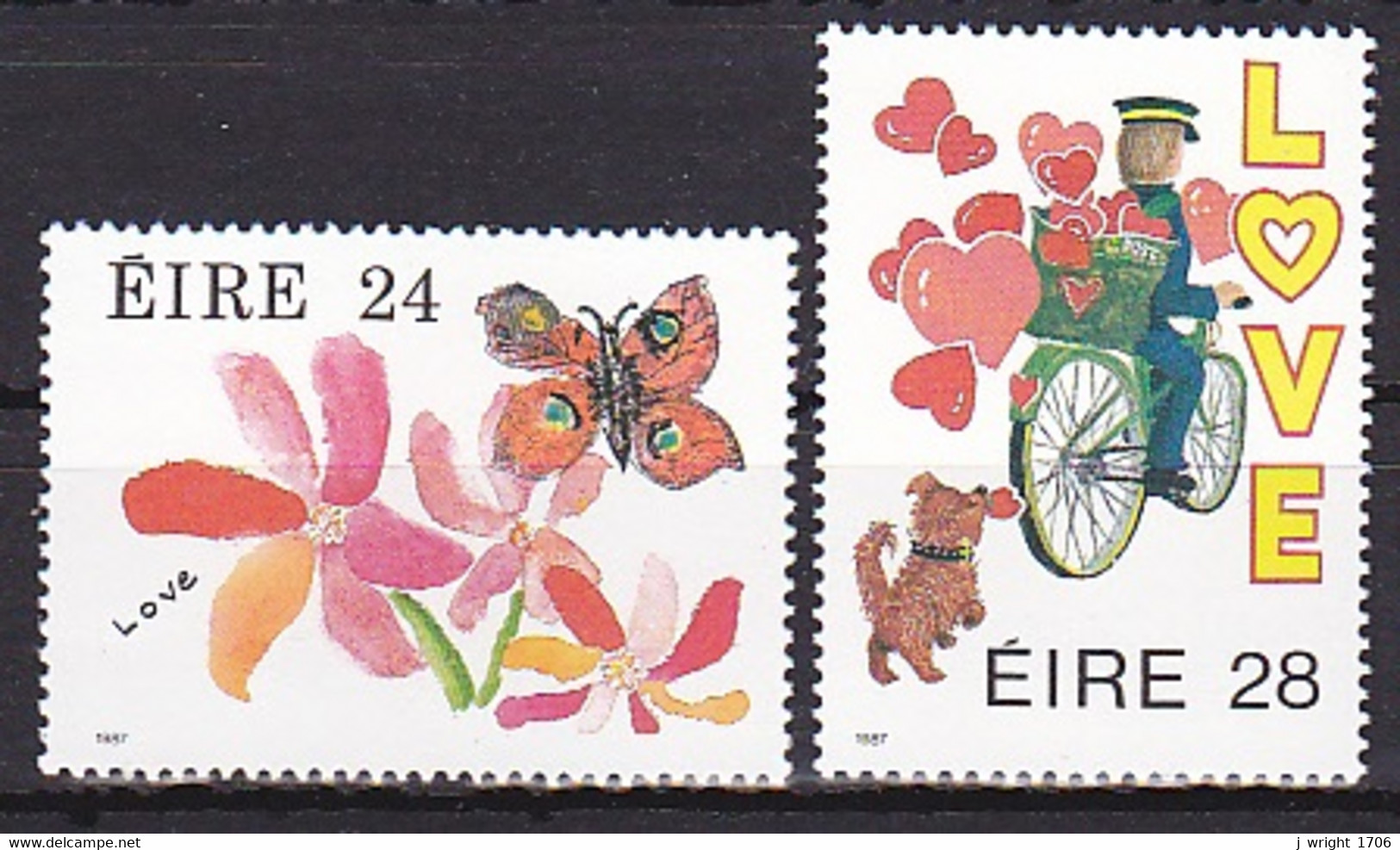 Ireland, 1987, Love Stamps, Set, MNH - Ungebraucht