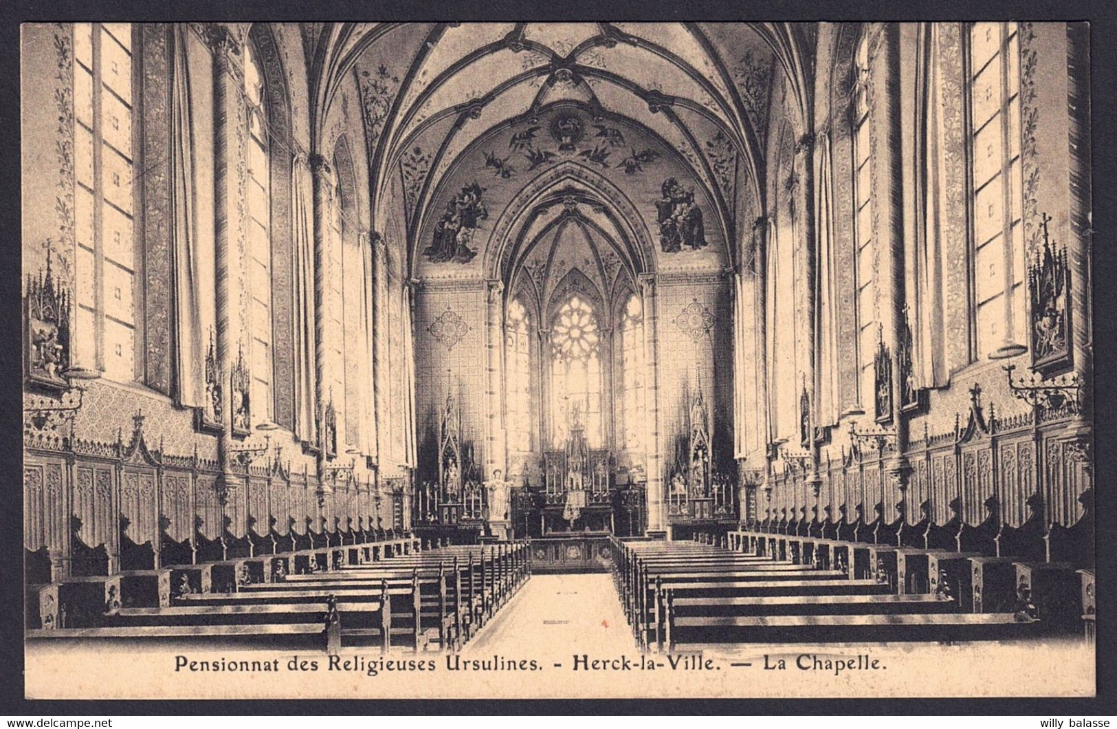 +++ CPA - HERK DE STAD - HERCK LA VILLE - Pensionnat Des Religieuses Ursulines - Chapelle   // - Herk-de-Stad