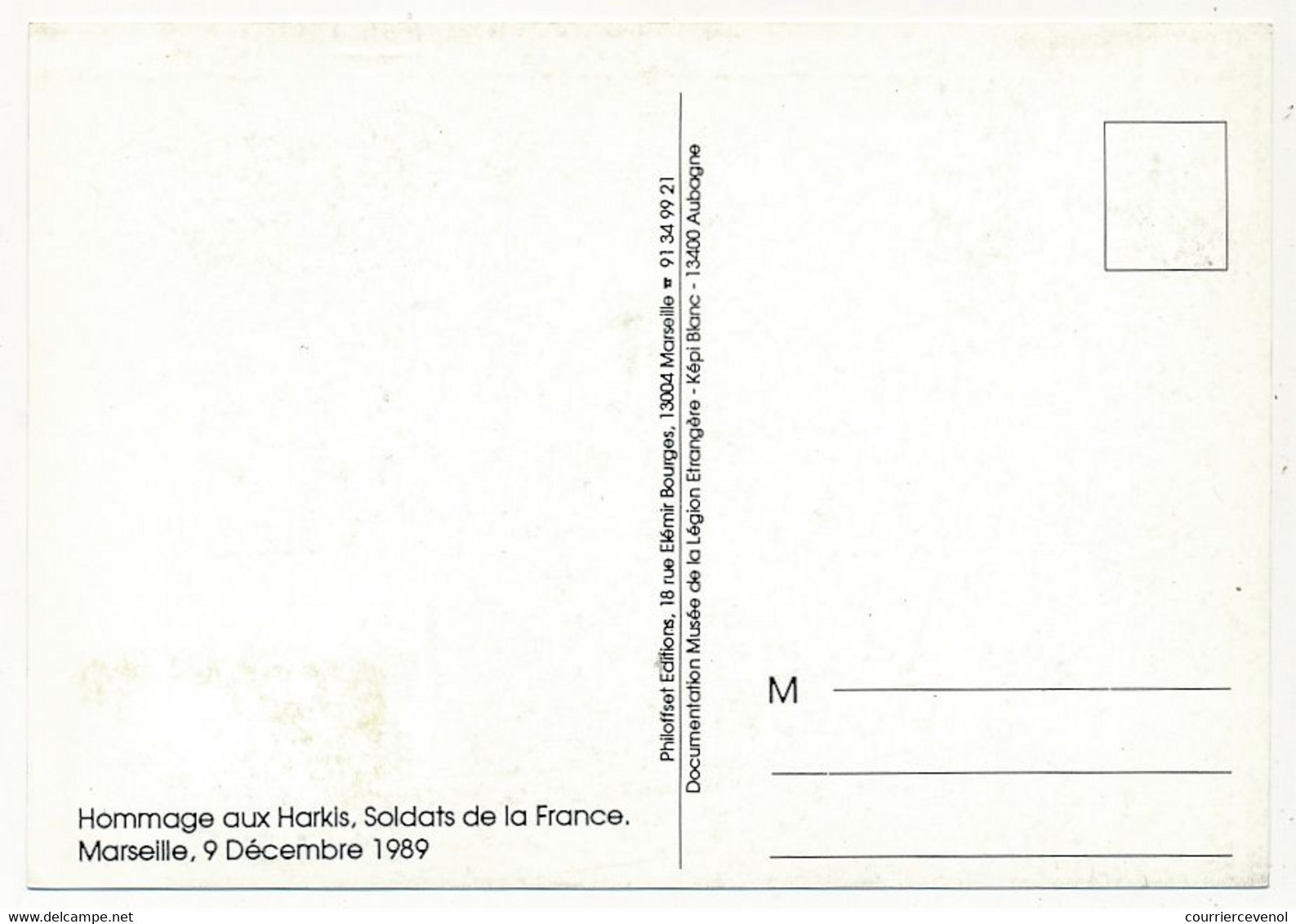 France => Carte Maximum => Hommage Aux Harkis - Oblitération Arles 1989 - 1980-1989