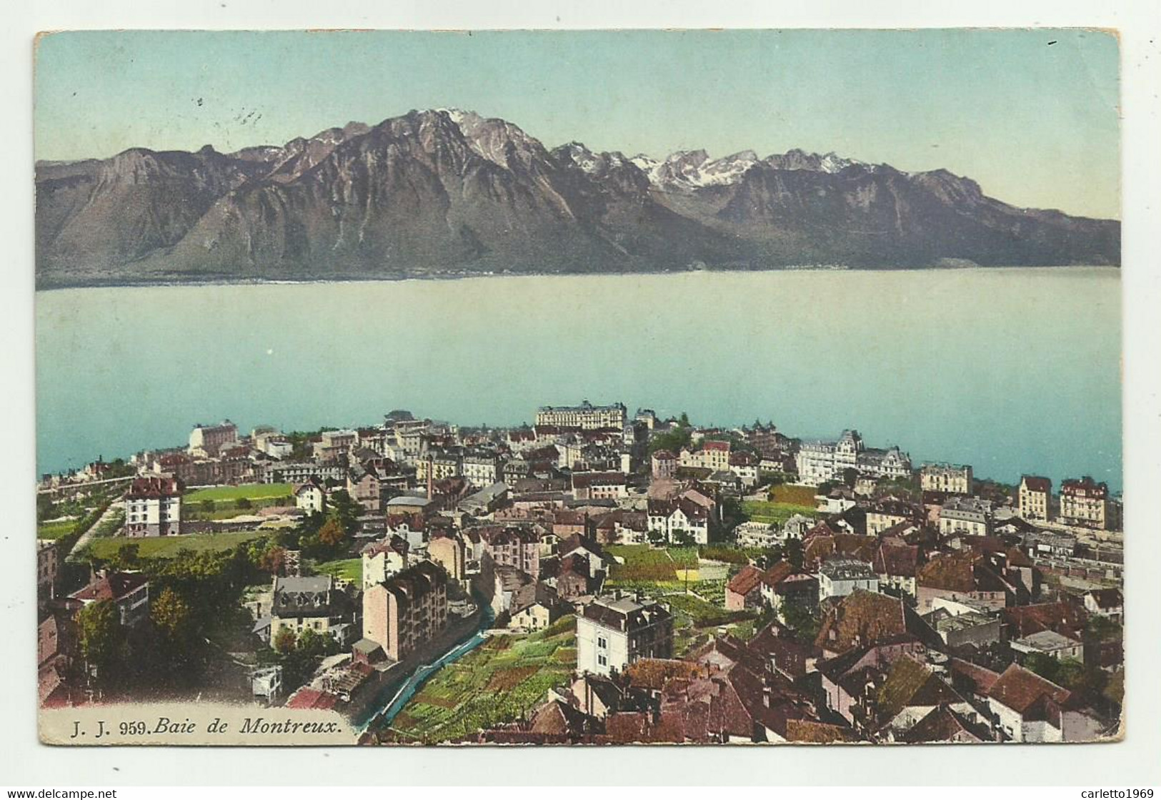 BAIE DE MONTREUX 1913 - VIAGGIATA FP - Montreux