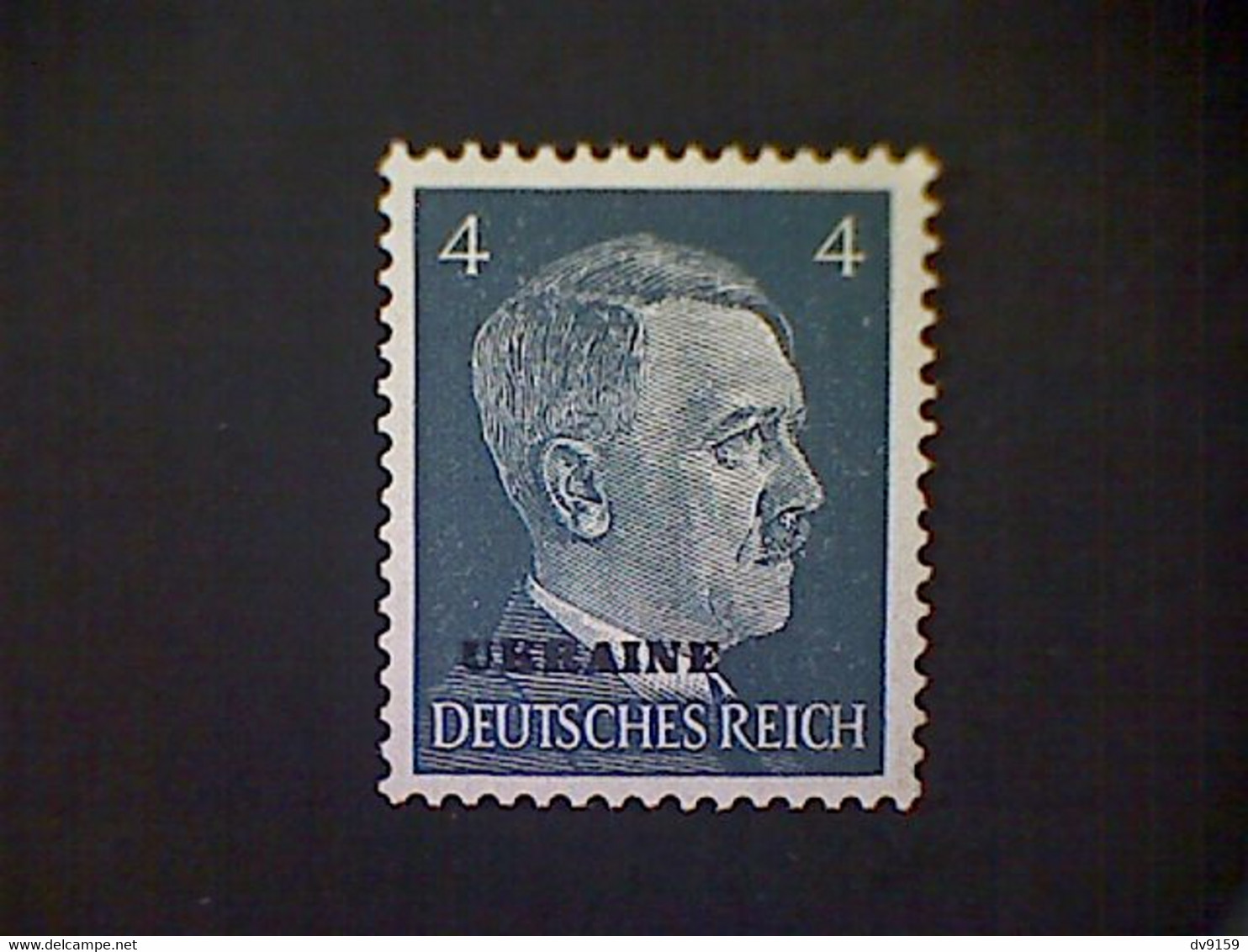 Russia, Scott #N43, Mint (*), 1941, Hitler Overprint Ukraine, 4pf, Slate - 1941-43 Occupation: Germany