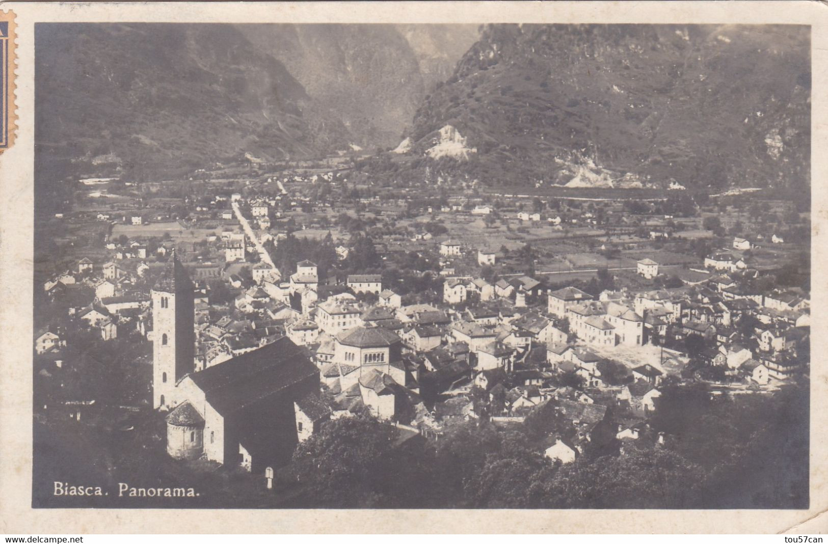 BIASCA - TI - TESSIN -  SCHWEIZ - SUISSE - RARE CPA 1925 - BEL AFFRANCHISSEMENT POSTAL.... - Biasca