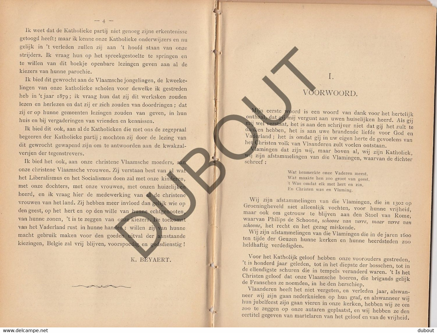 BRUGGE 1900 K.Beyaert Verkiezingen Te Wapen Godsdienst,Huisgezin Vaderland(R687) - Anciens