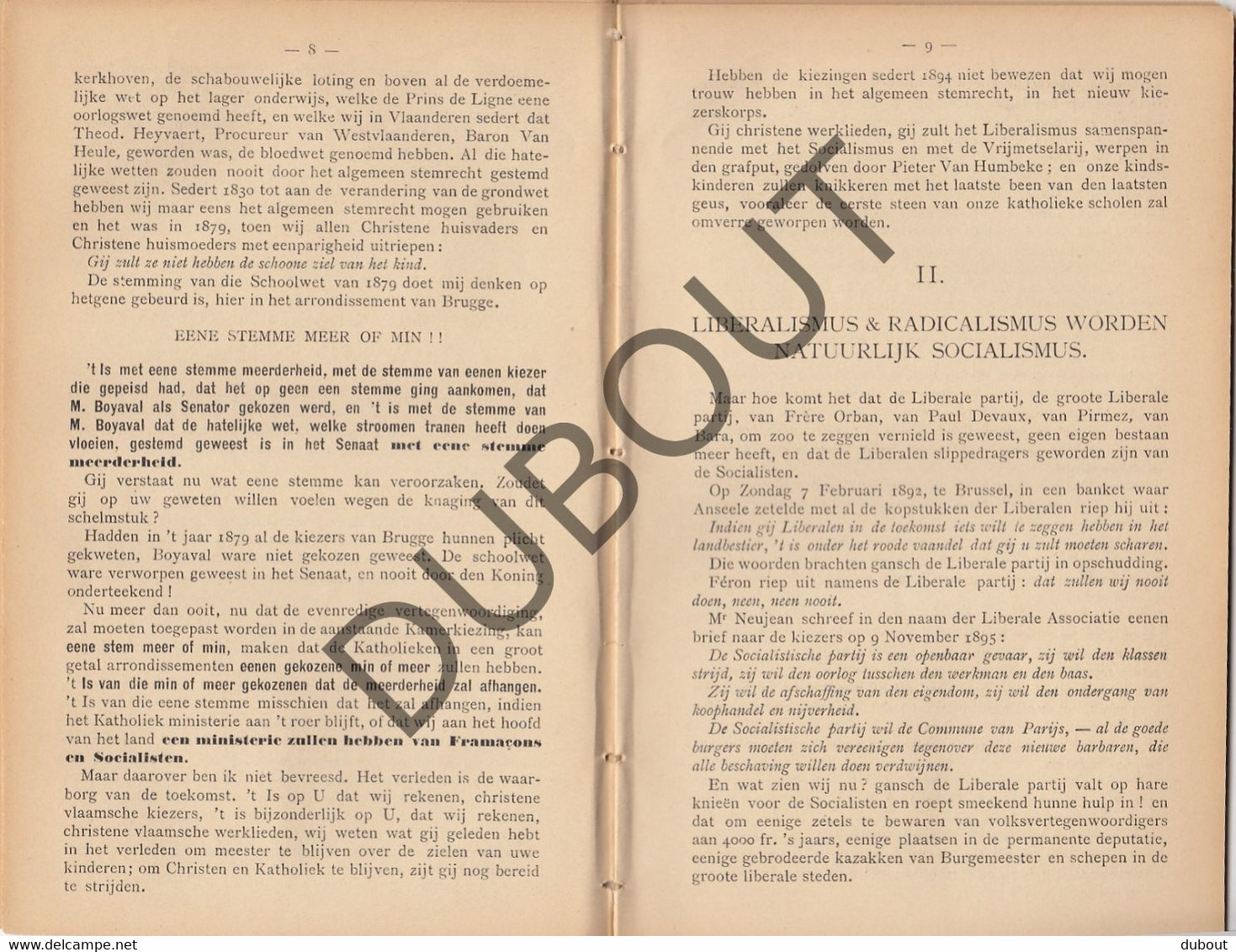 BRUGGE 1900 K.Beyaert Verkiezingen Te Wapen Godsdienst,Huisgezin Vaderland(R687) - Anciens