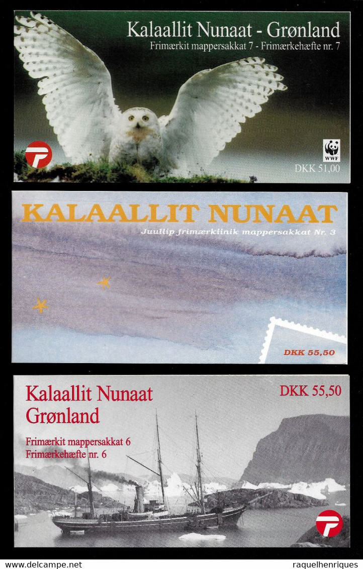 GREENLAND BOOKLET - LOT OF 3 BOOKLETS MNH COMPLETE (STB9-92) - Carnets