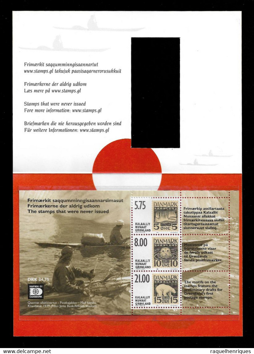 GREENLAND 2001 Stamp Exhibition Hafnia '01 MINISHEET (STB9-96) - Carnets