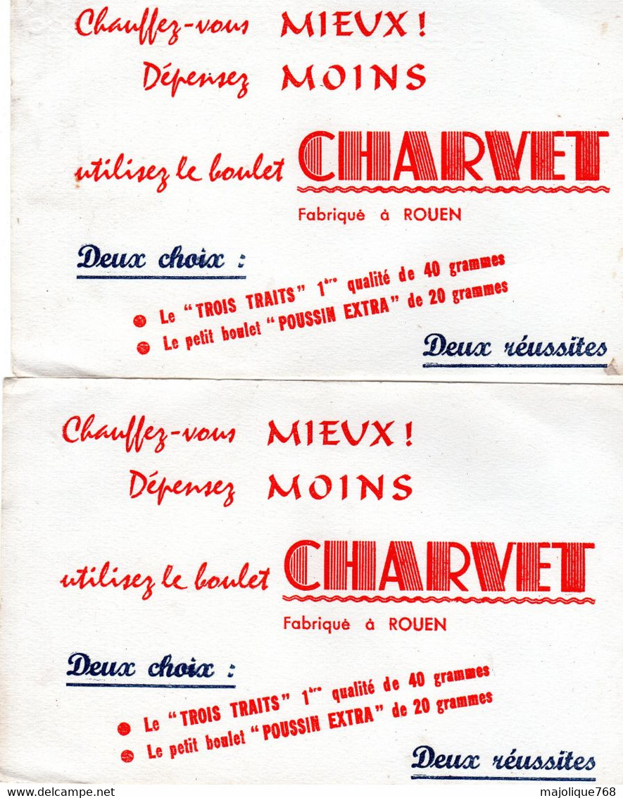 Lot De 3 Buvards Les Charbons Charvet - - Hidrocarburos