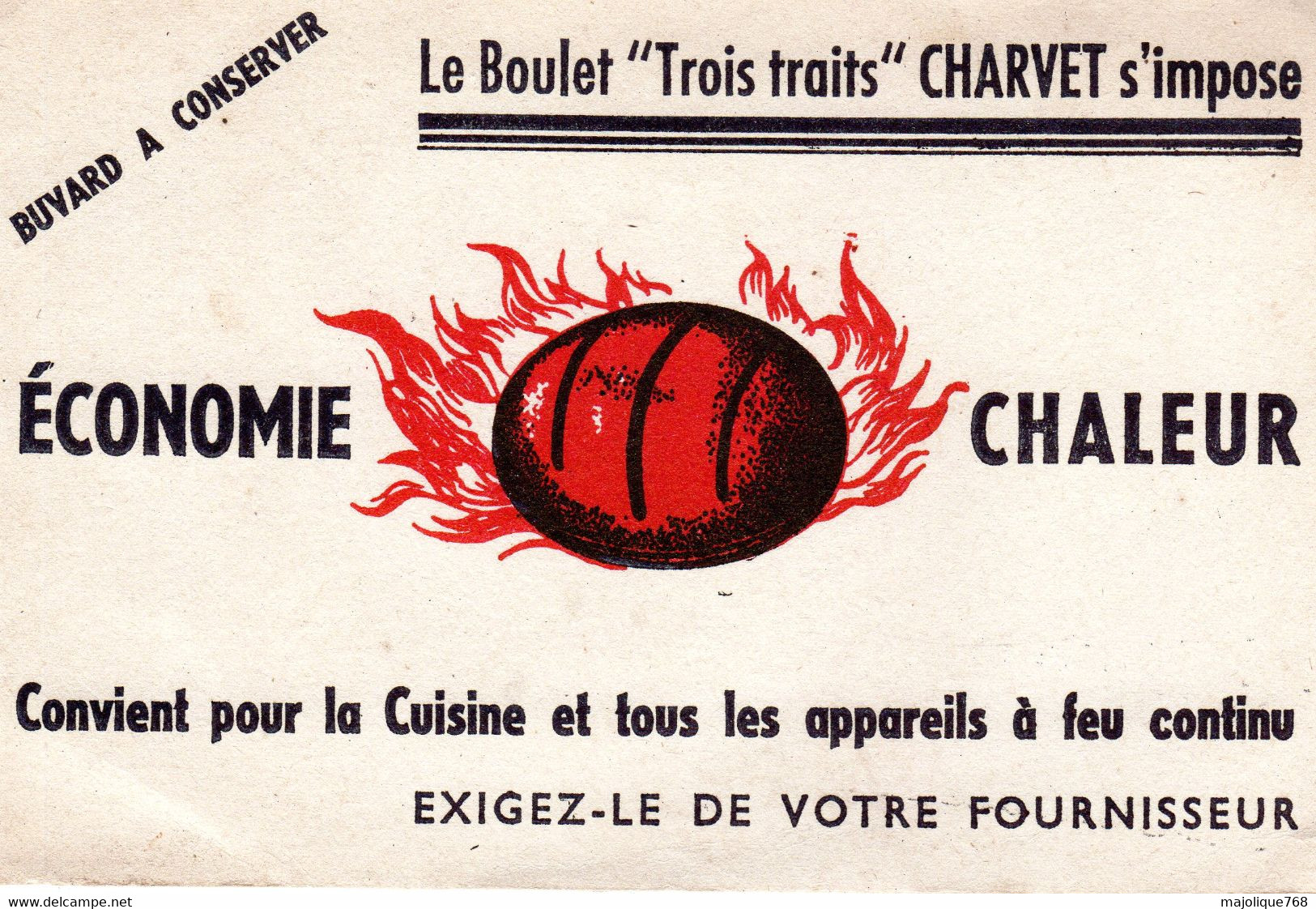 Lot De 3 Buvards Les Charbons Charvet - - Gas, Garage, Oil