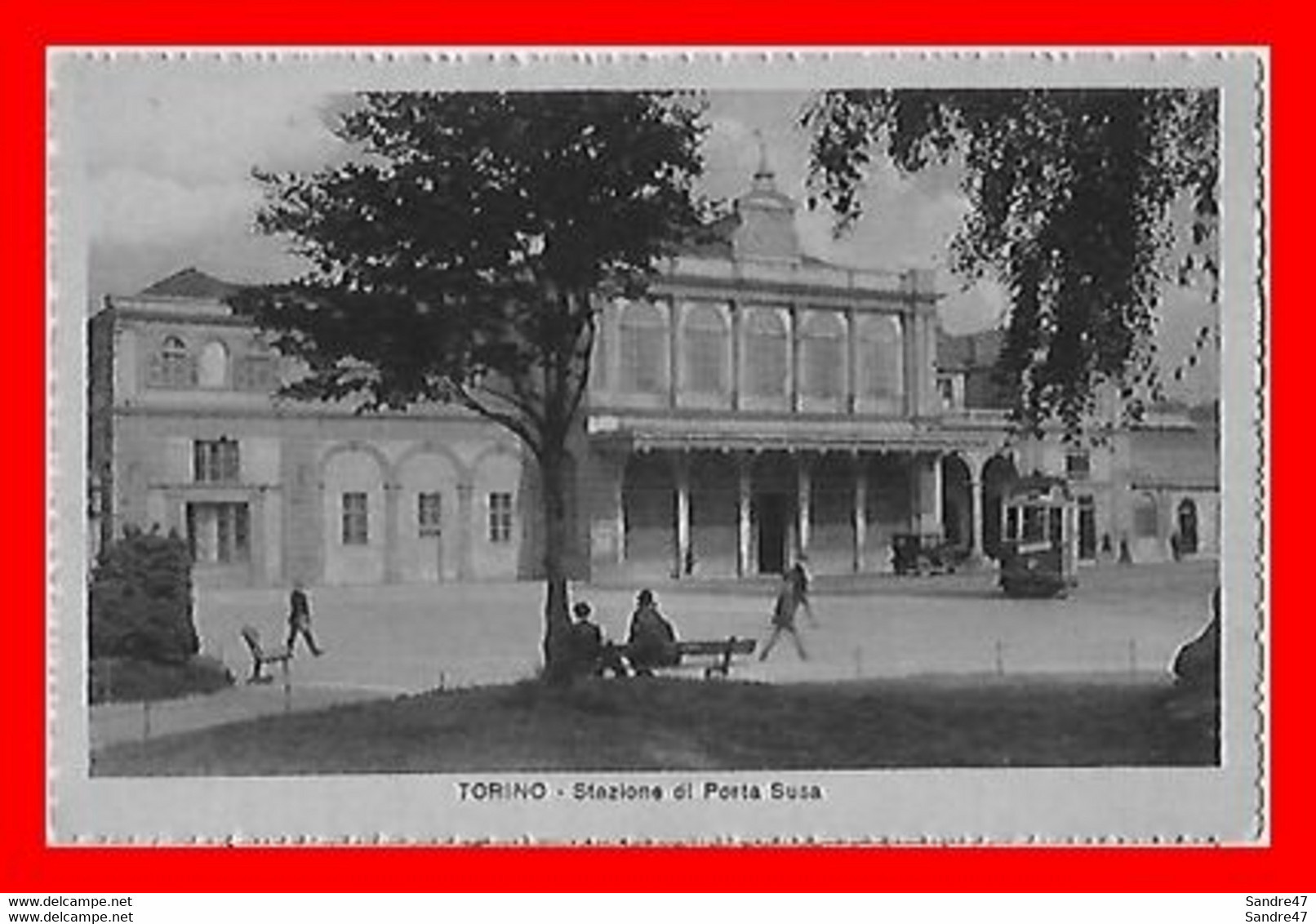 CPA  TORINO (Italie).  Stazione Di Porta Susa,  Tramway, Voiture Ancienne..*5453 - Transports