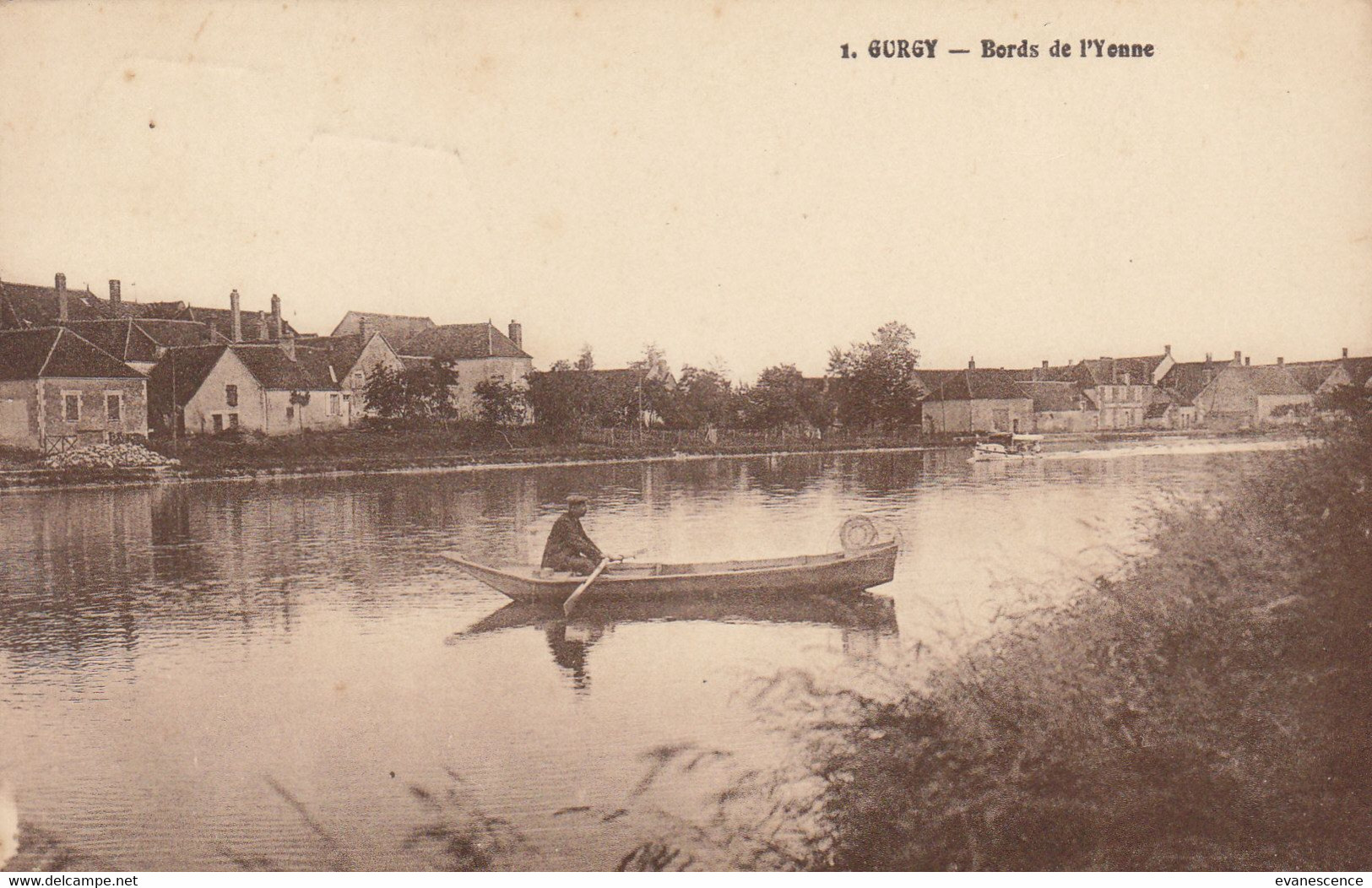89 : Gurgy  : Bords De L'Yonne , Pêcheur   ///  Ref.   Sept.  21 // N° 16.906 - Gurgy