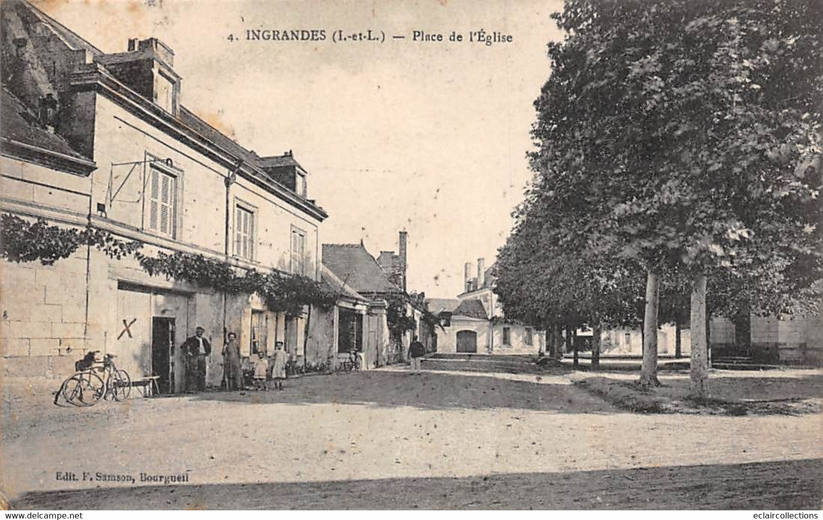 Ingrandes-de-Touraine:       37       Place De L'église    N° 4          (voir Scan) - L'Île-Bouchard