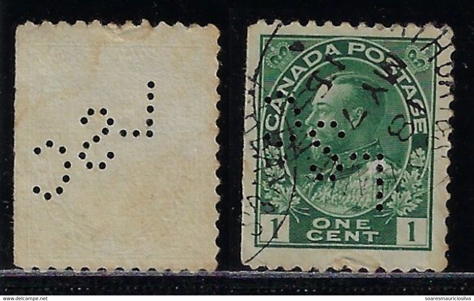 Canada 1903 / 1955 Stamp Perfin LSC By Lake Superior Corporation From Sault Ste Marie iron Steel Transportation Activity - Perforés