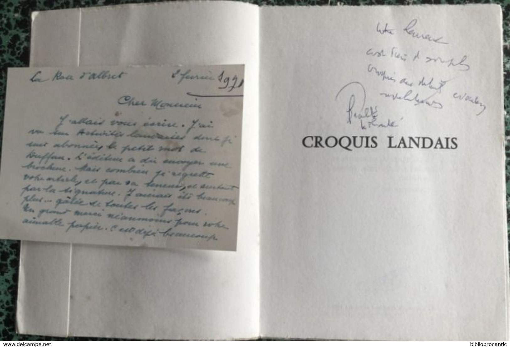 " CROQUIS LANDAIS" Par Suzanne CARPENTIER / EO 1970 +2 Lettres Jointes - Pays Basque