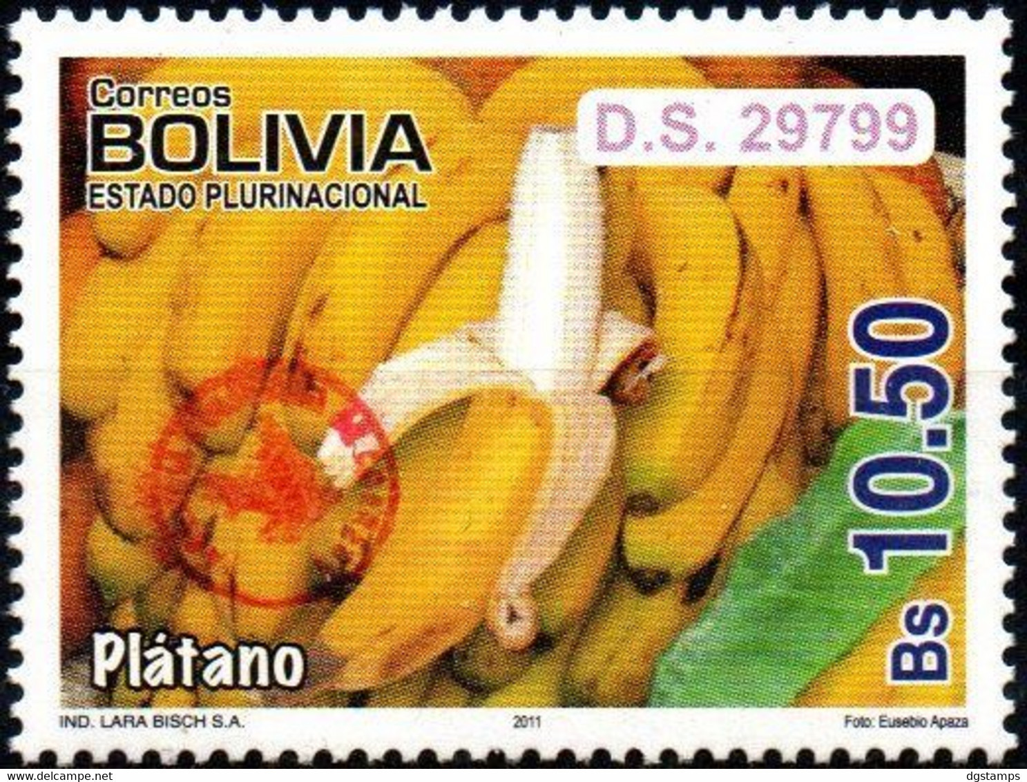 Bolivia 2018 ** CEFIBOL 2348 Banana (2011 # 2099) Authorized By The Bolivian Post Office. - Bolivia