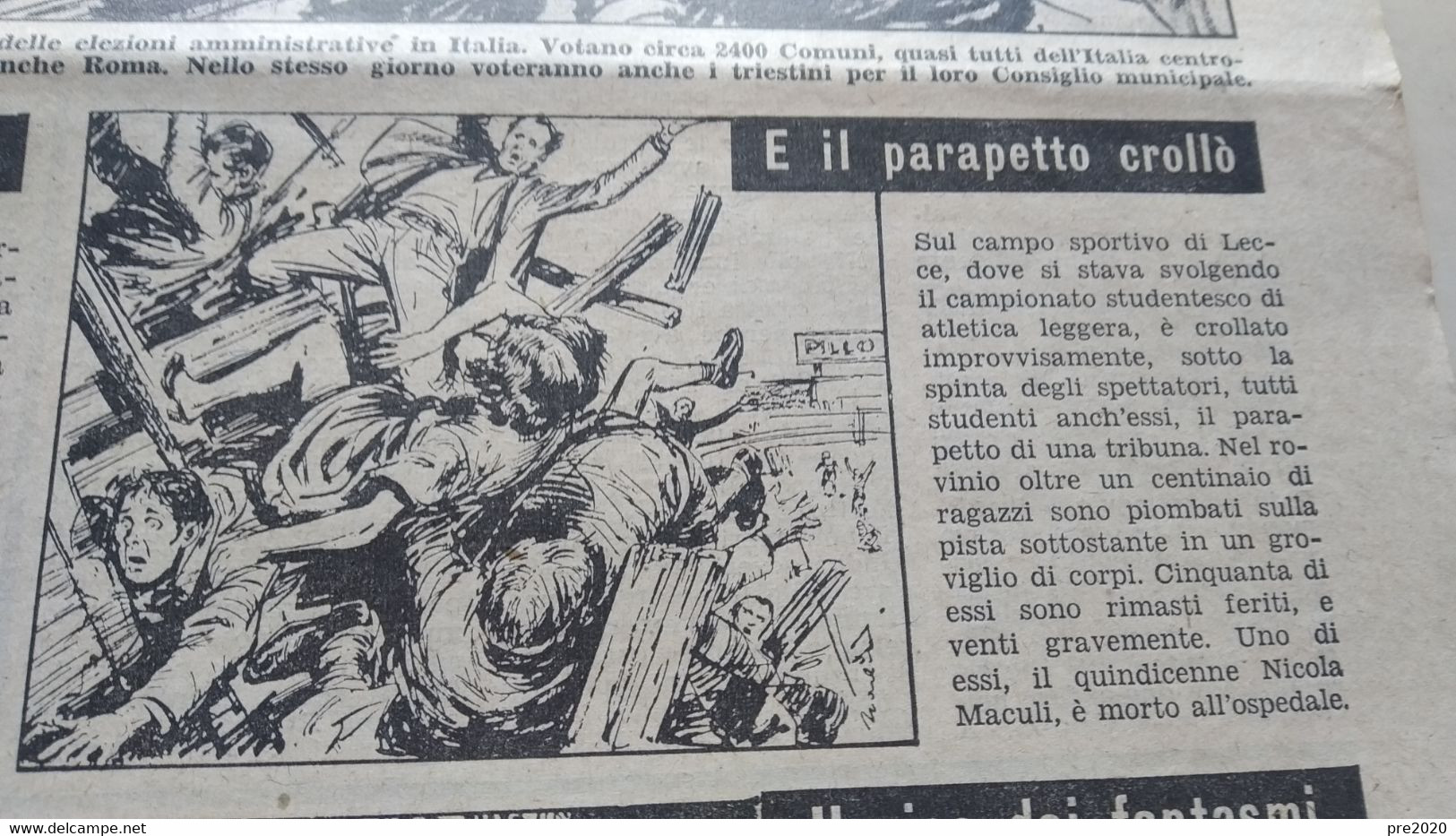 DOMENICA DEL CORRIERE 1952 FORLI’ LECCE URANIO IN SARDEGNA SANTA CHIARA DEL TIRSO OZIERI ARTICOLO DI ALDO FABRIZI - Otros & Sin Clasificación