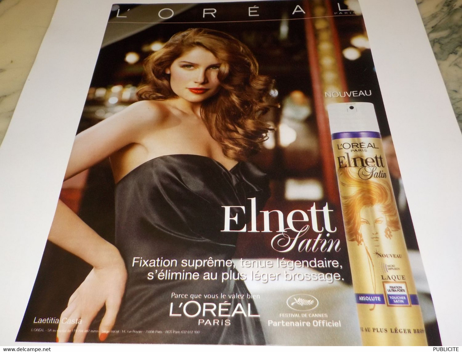 ANCIENNE PUBLICITE LAETITIA CASTA ET  LAQUE OREAL  2010 - Non Classificati