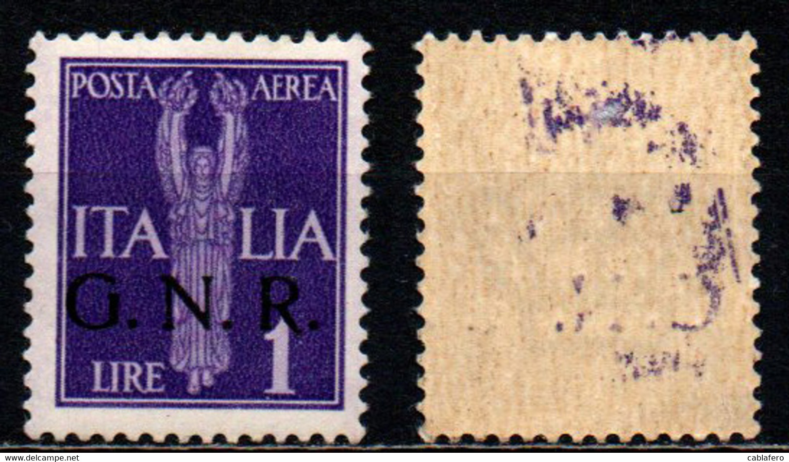 ITALIA RSI - 1944 - SIMBOLO DEL VOLO - VALORE DA 1 LIRA - MH - Airmail