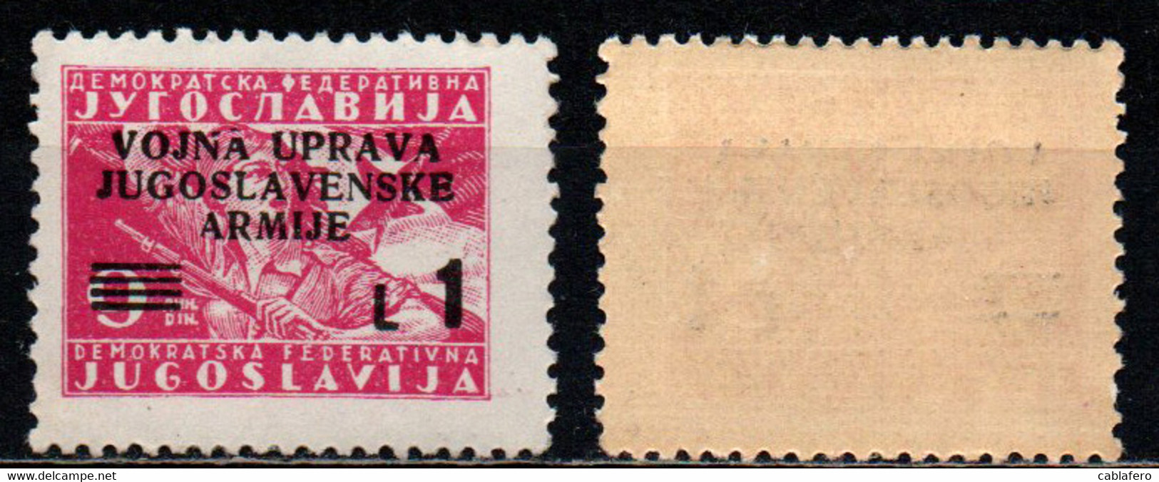 ITALIA REGNO - OCCUPAZIONE JUGOSLAVA LITORALE SLOVENO - 1947 - SOVRASTAMPATO - MNH - Ocu. Yugoslava: Litoral Esloveno