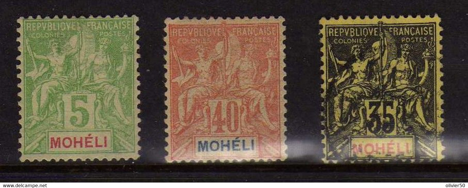 Moheli (1906-1907) - Type Groupe  - Neufs* - MH Ou Oblit - Unused Stamps
