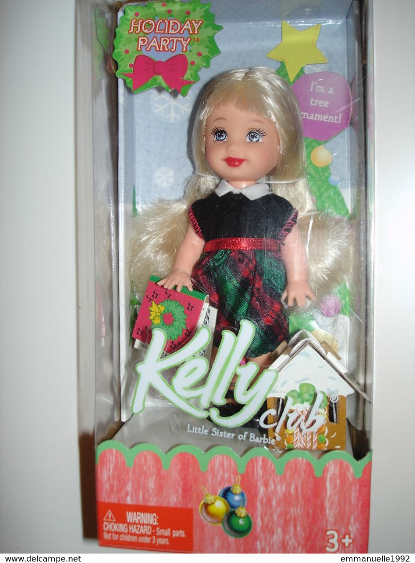 vals klauw Demon Play Barbie - NEUF - Barbie Kelly Club Holiday Party 2005 Holiday Noël - RARE !