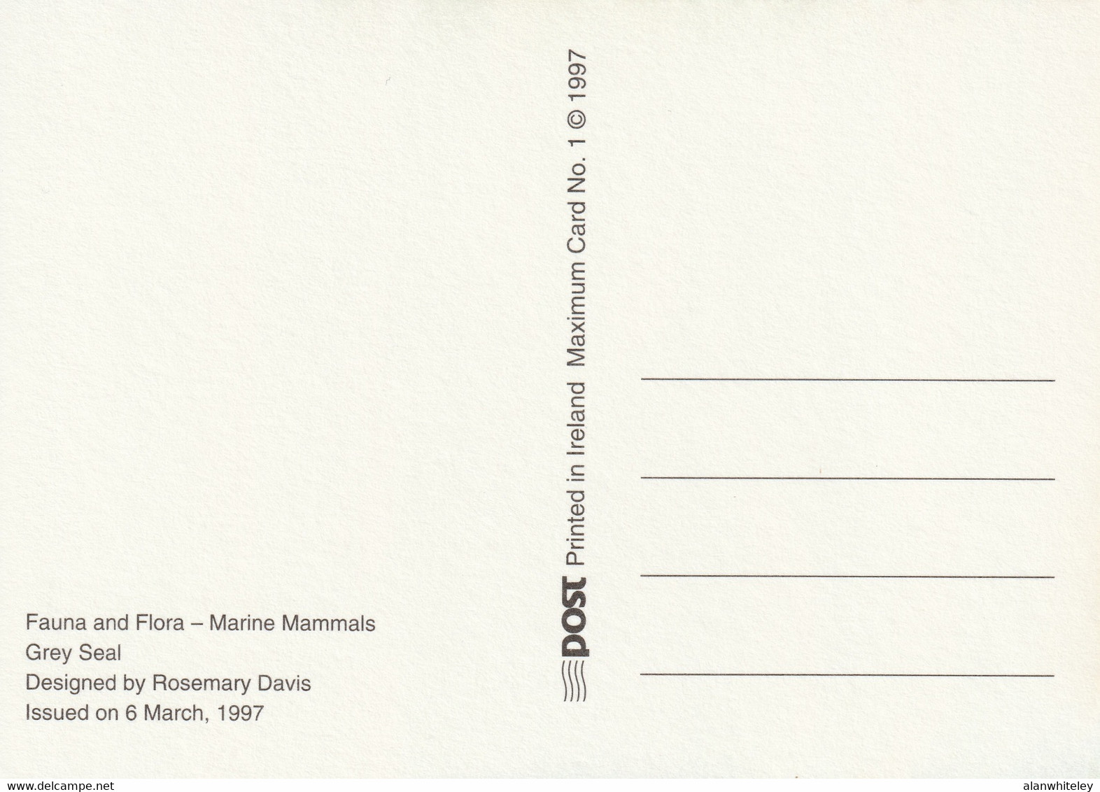 IRELAND 1997 Marine Mammals: Set Of 4 Postcards MINT/UNUSED - Interi Postali