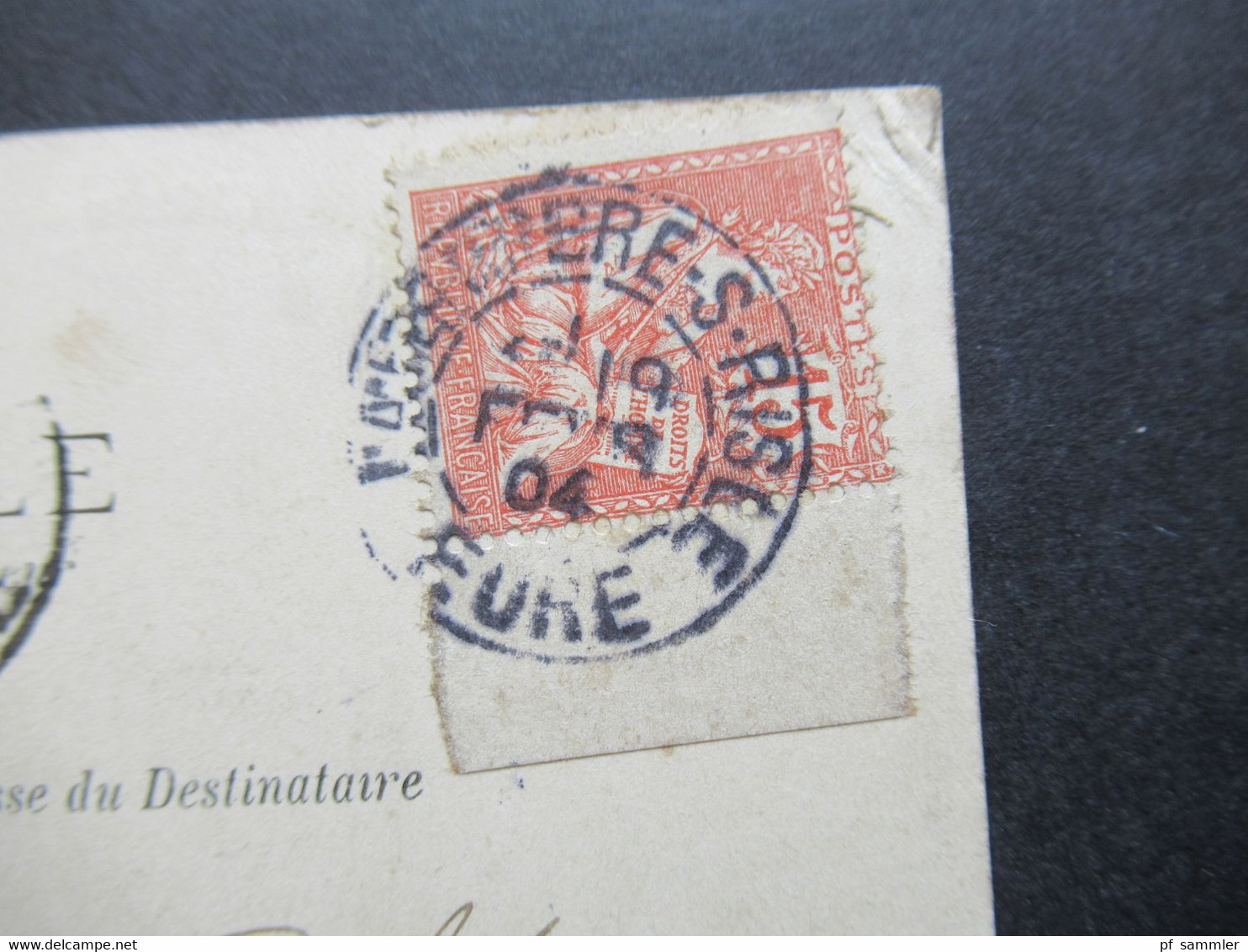 Frankreich AK 1904 Chateau De Beaumesnil (Eure) Marke Mit Rand Und Stempel La Ferrière-sur-Risle (kleiner Ort) - Beaumesnil