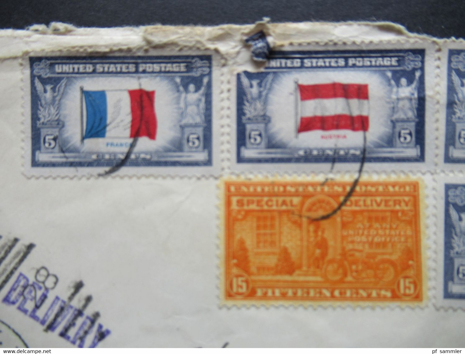USA 1952 Special Delivery / Durch Eilboten Express Brief Von New York Gracie Sta. Nach Dresden Gesendet Via Air Mail - Brieven En Documenten