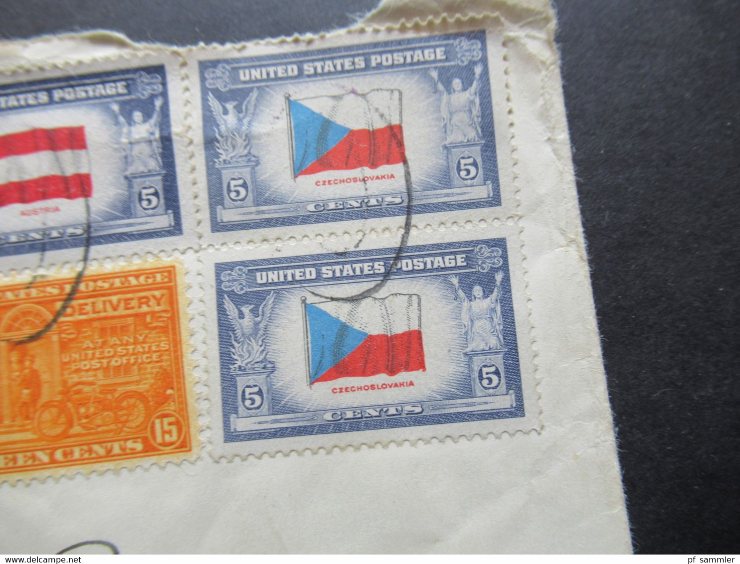 USA 1952 Special Delivery / Durch Eilboten Express Brief Von New York Gracie Sta. Nach Dresden Gesendet Via Air Mail - Storia Postale