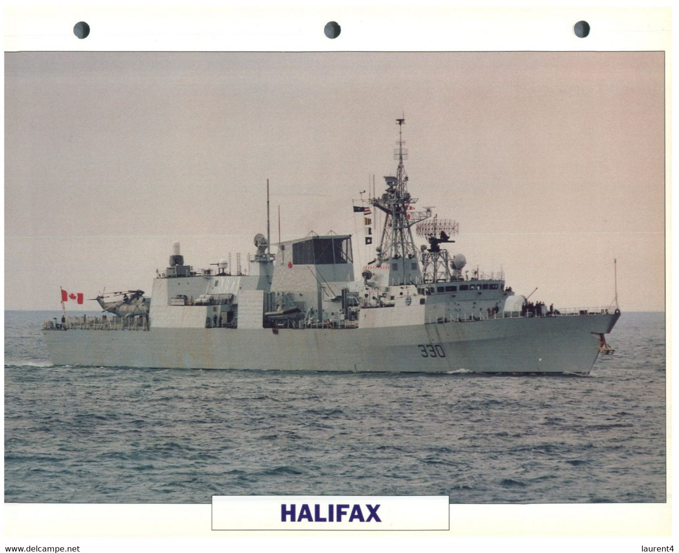 (25 X 19 Cm) (8-9-2021) - T - Photo And Info Sheet On Warship - Canada Navy - Halifax - Bateaux