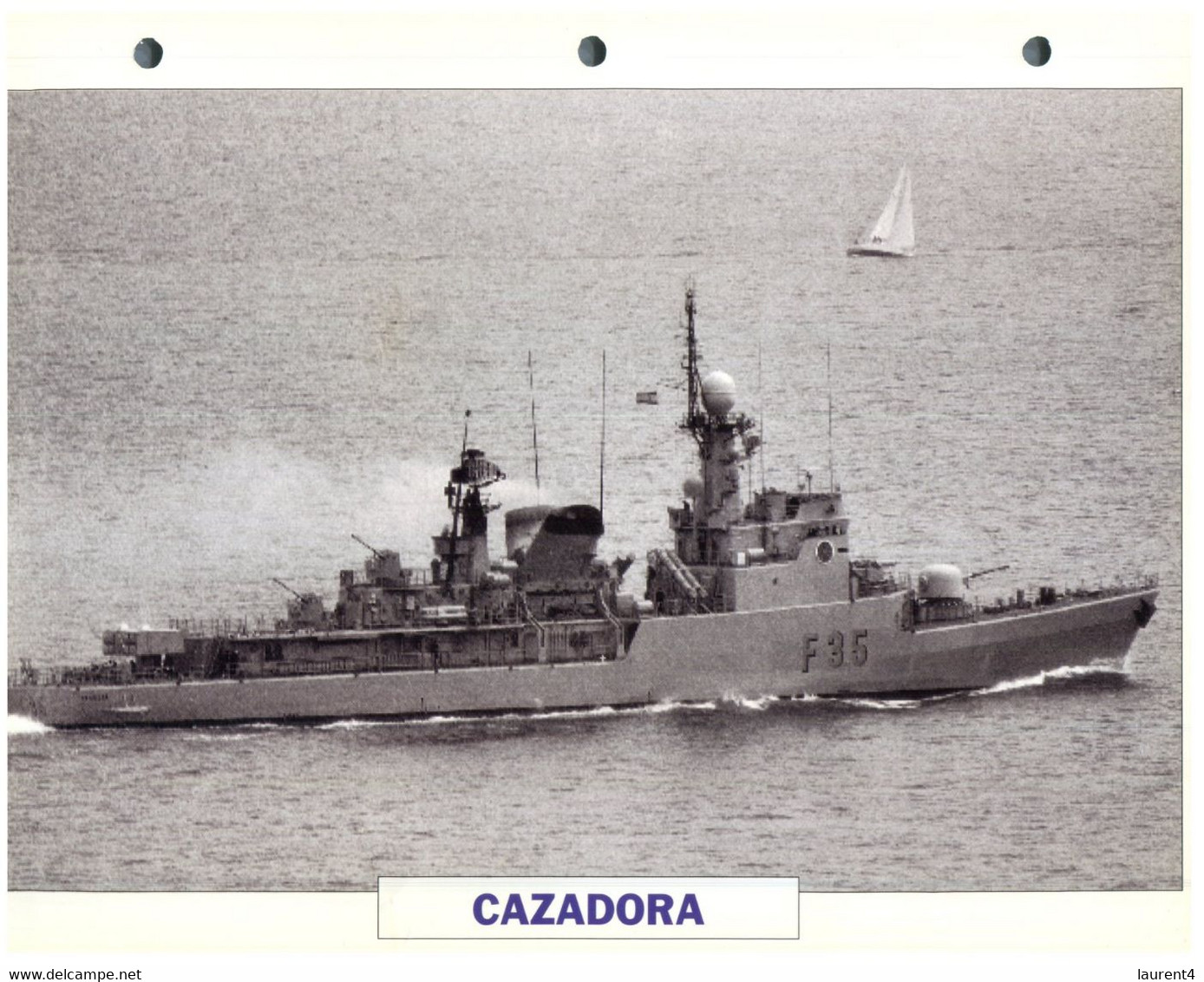 (25 X 19 Cm) (8-9-2021) - T - Photo And Info Sheet On Warship - Spain Navy - Cazadora - Bateaux