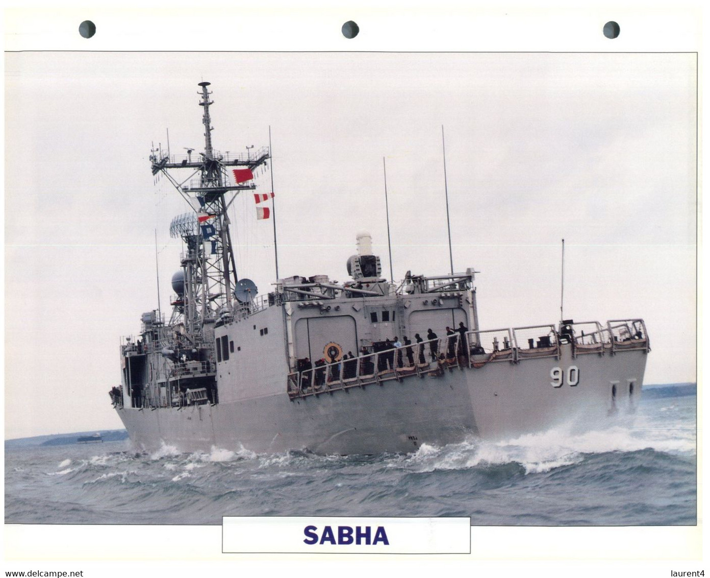(25 X 19 Cm) (8-9-2021) - T - Photo And Info Sheet On Warship - Bahrain Navy - Sabha - Bateaux