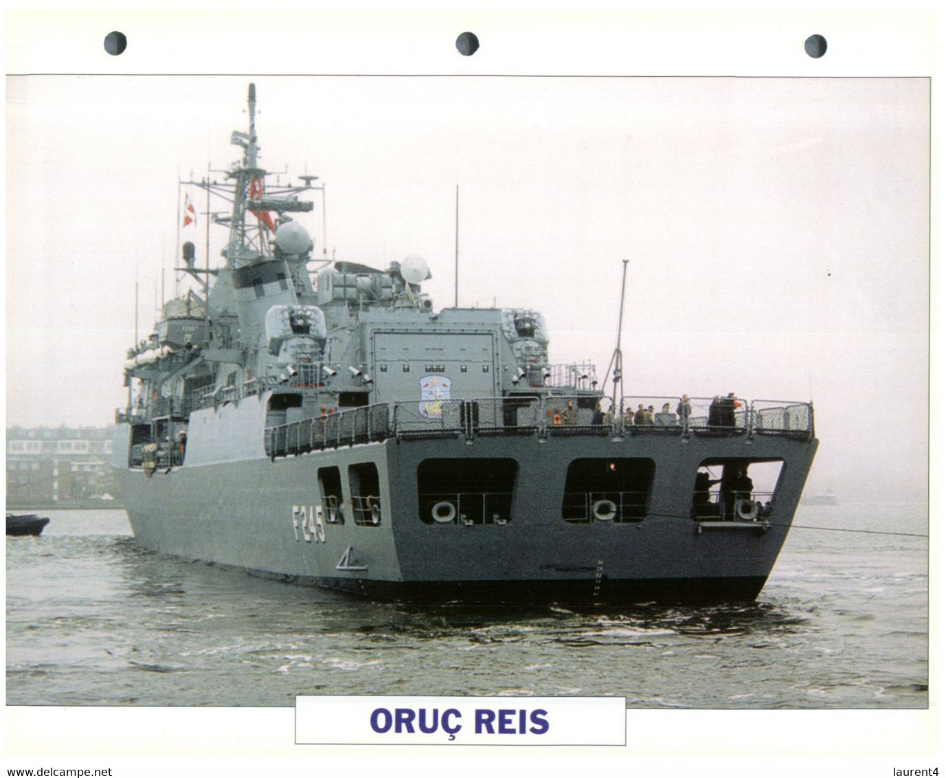 (25 X 19 Cm) (8-9-2021) - T - Photo And Info Sheet On Warship - Turkey Navy - Oruç Reis - Bateaux