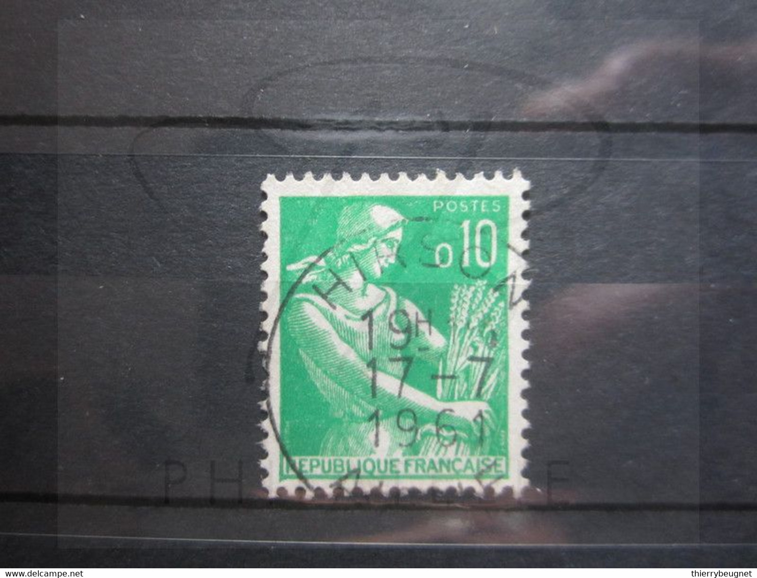 VEND BEAU TIMBRE DE FRANCE N° 1231 , OBLITERATION " HIRSON " !!! - 1957-1959 Mietitrice