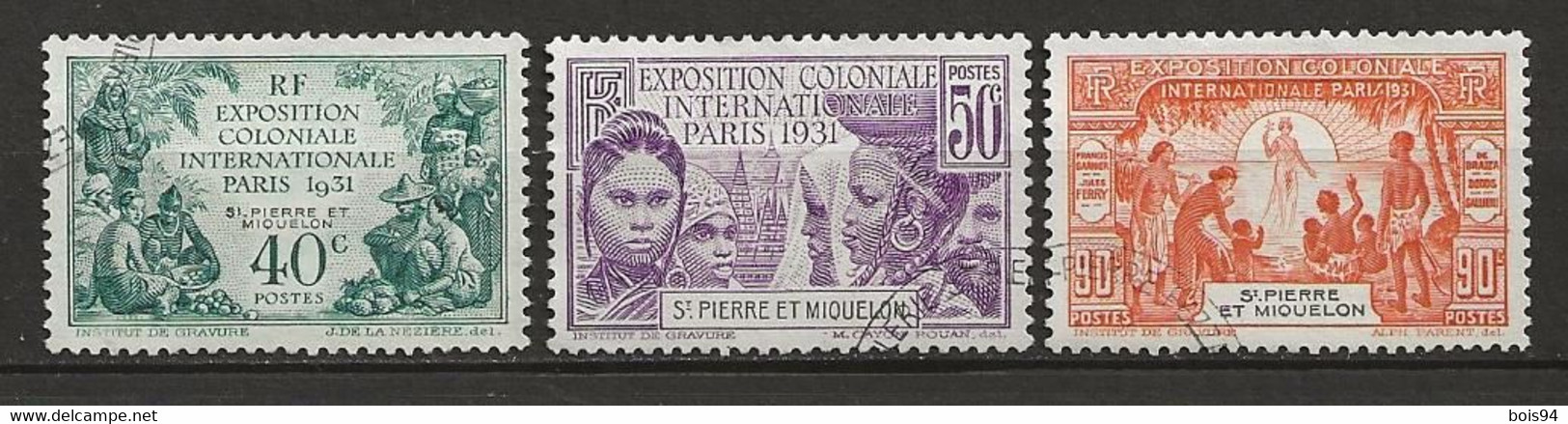 SAINT PIERRE Et MIQUELON 1931. N°s 132 , 133 Et 134 . Oblitérés . - Used Stamps