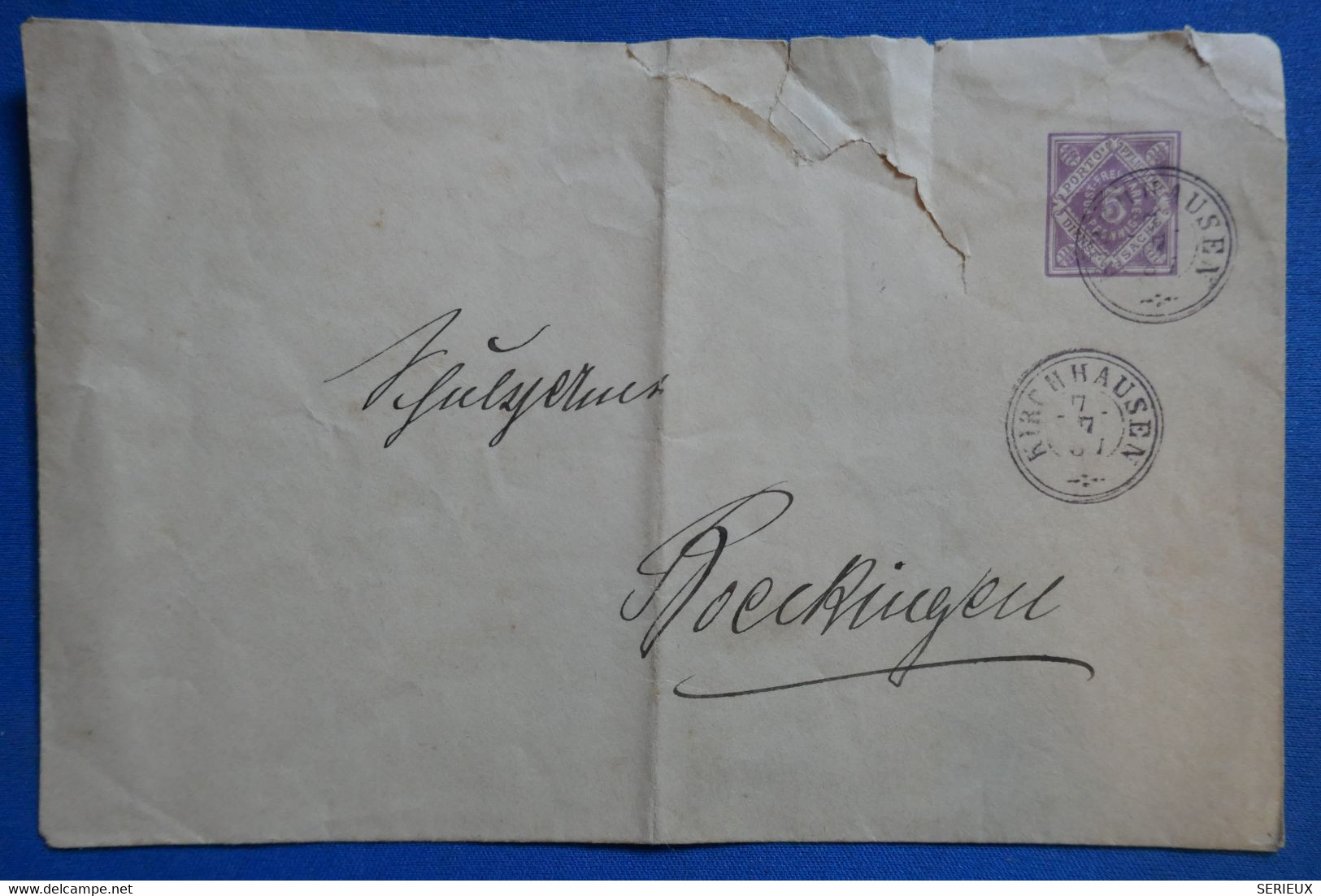 ¤20 WUTTENBERG GERMANY   LETTRE  1887  HEILBRONN POUR ROECKINGEN+  + + AFFRANCH. INTERESSANT - Interi Postali