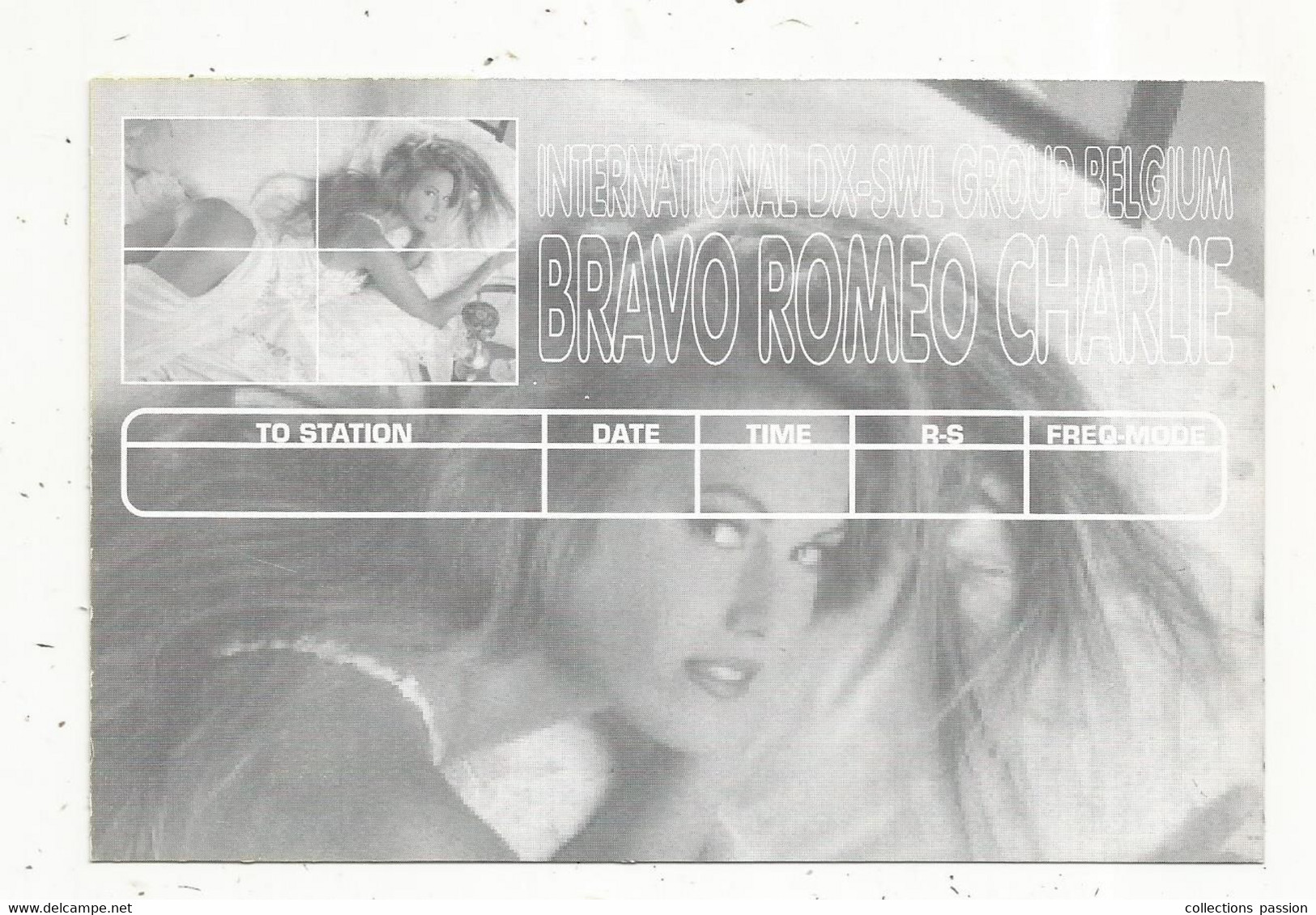 Carte QSL , Bravo Romeo Charlie , PIN UP , 2 Scans - Radio Amatoriale