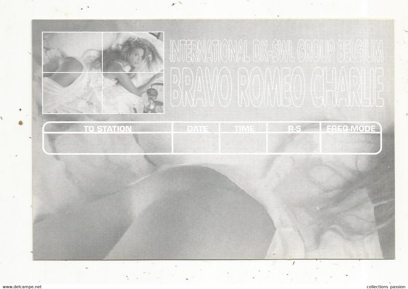 Carte QSL , Bravo Romeo Charlie , PIN UP , 2 Scans - Radio Amatoriale