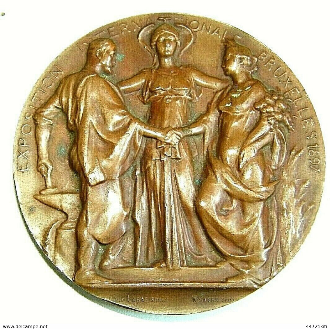 Médaille Bronze  - Exposition Universelle De Bruxelles - Royaume Belge - 1897 - TTB - Autres & Non Classés
