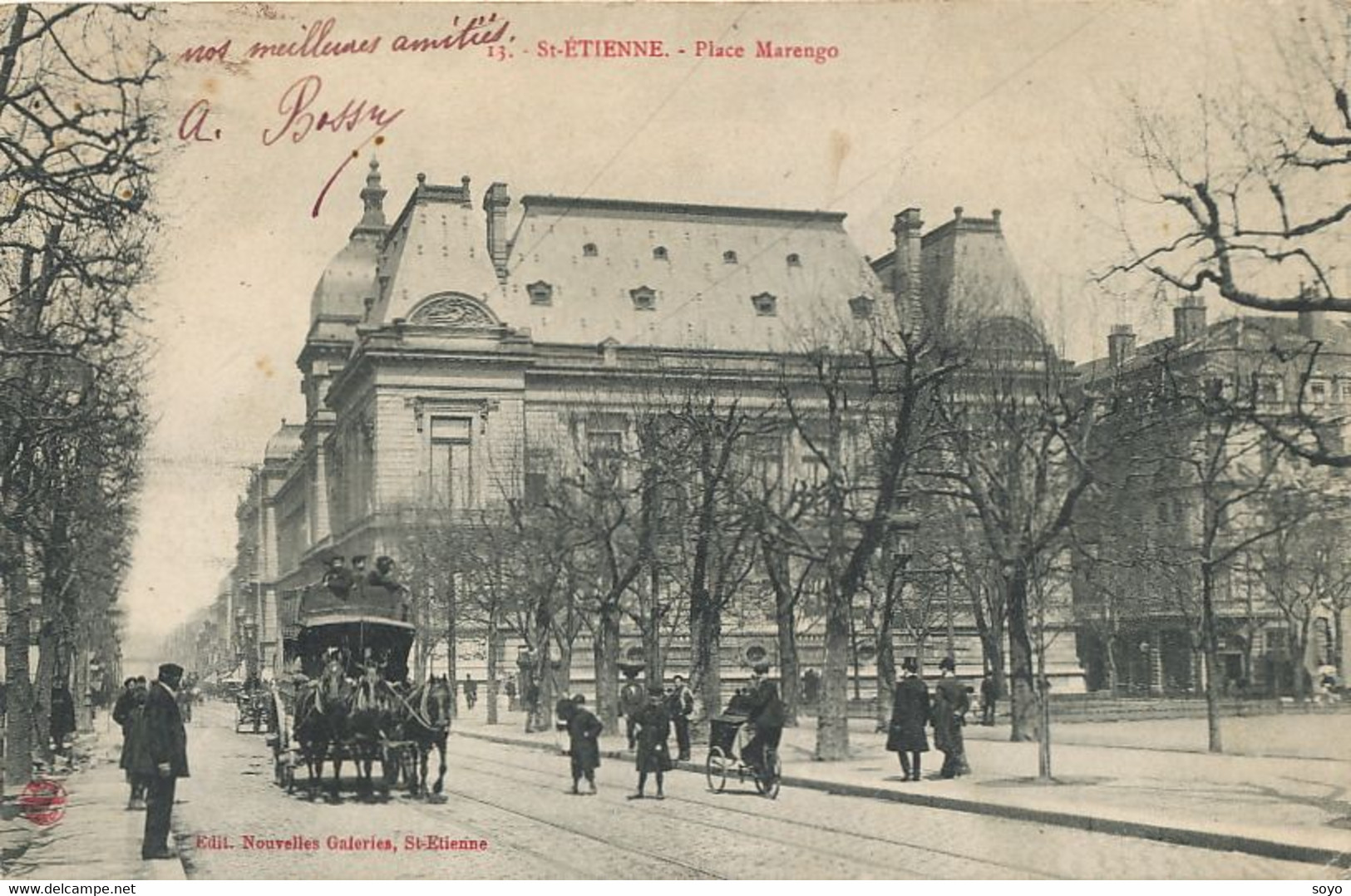 Diligence St Etienne  Place Marengo  Texte Bussières , Luriecq , St Bonnet Le Chateau - Taxi & Fiacre