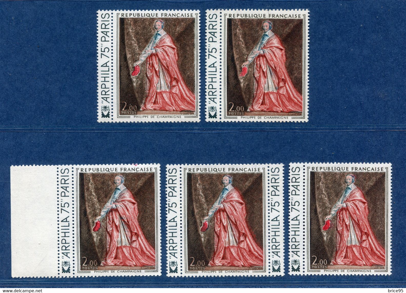 ⭐ France - Variété - YT N° 1766 - Couleurs - Pétouilles - Neuf Sans Charnière - 1973 Et 1974 ⭐ - Unused Stamps
