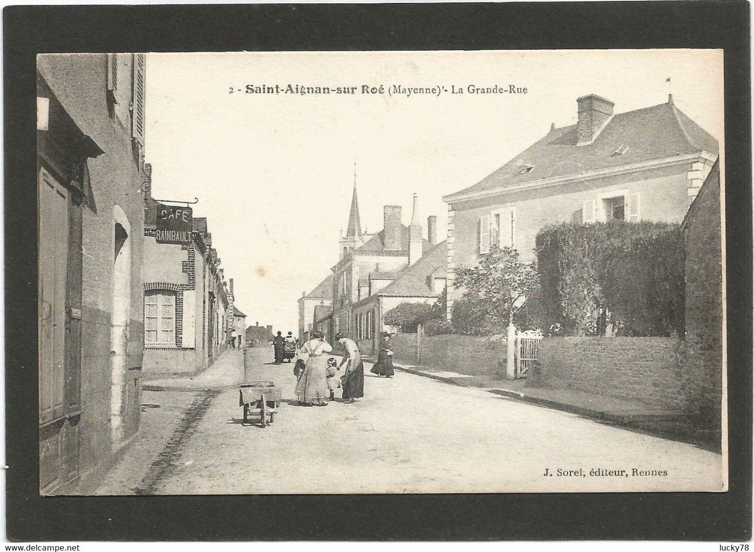 53 SAINT-AIGNAN-SUR-ROE / La Grande Rue / Animée. - Saint Aignan Sur Rö