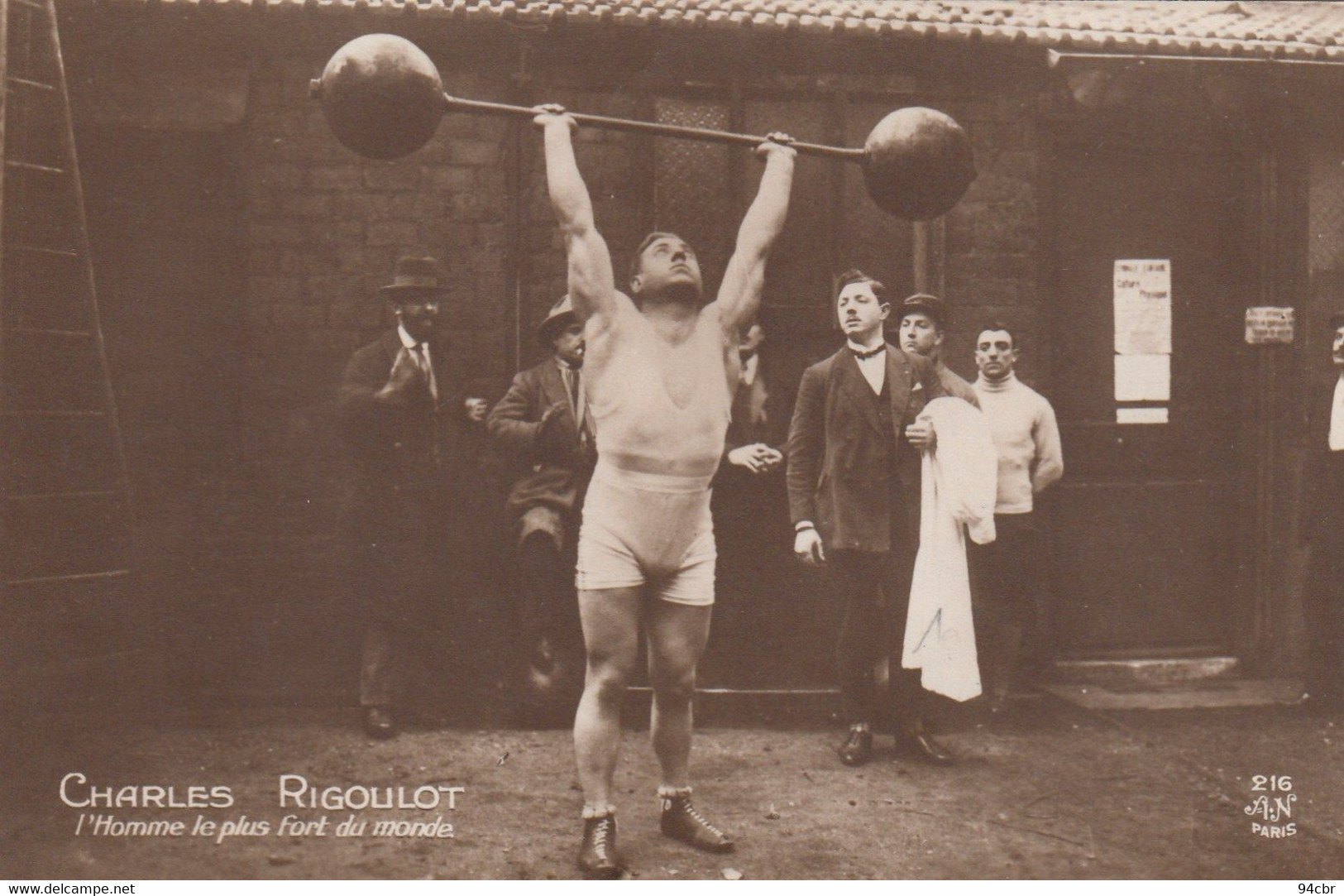 CPA (sport)  CHARLES RIGOULOT  L Homme Le Plus Fort Du Monde   (b.bur Theme) - Weightlifting