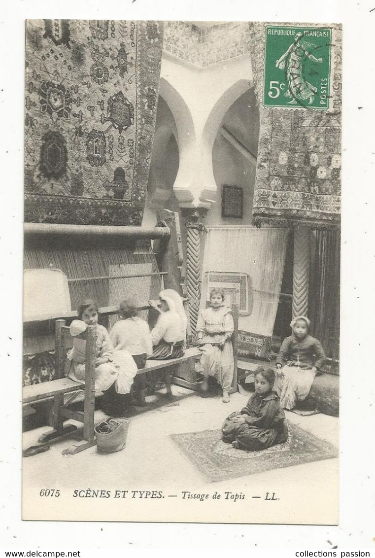 Cp , ALGERIE , Scénes Et Types , Métier , Tissage De Tapis ,  Voyagée 1914 - Beroepen