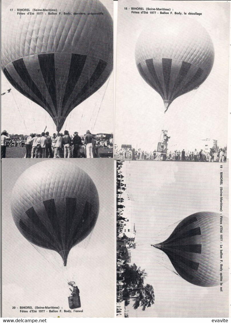 Lot De 8 CPM Repro  (76)  BIHOREL   Fêtes D'Eté 1977   Ballon F. Body - Bihorel