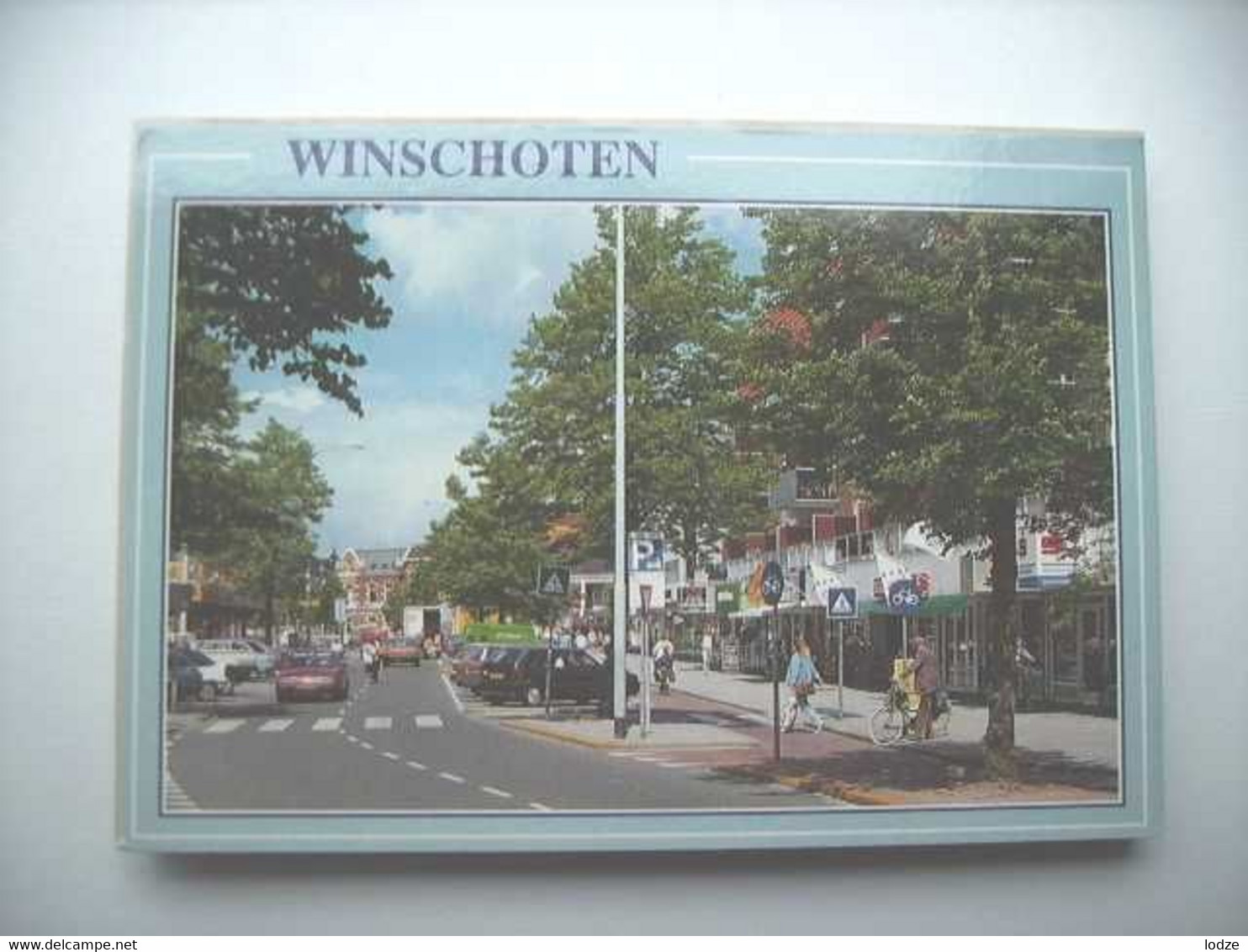 Nederland Holland Pays Bas Winschoten Met Drukke Straat Auto's, Fietsers Enz. - Winschoten