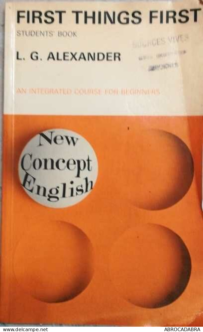 First Things First Student's Book - English Language/ Grammar